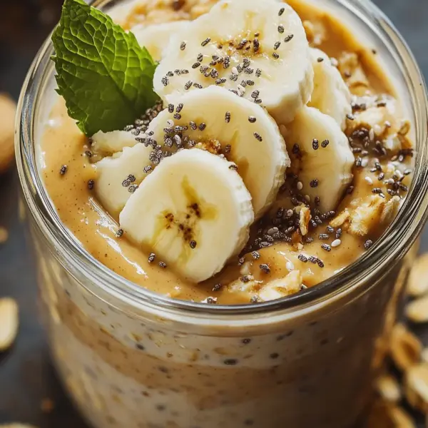 Bananen-Erdnussbutter Overnight Oats