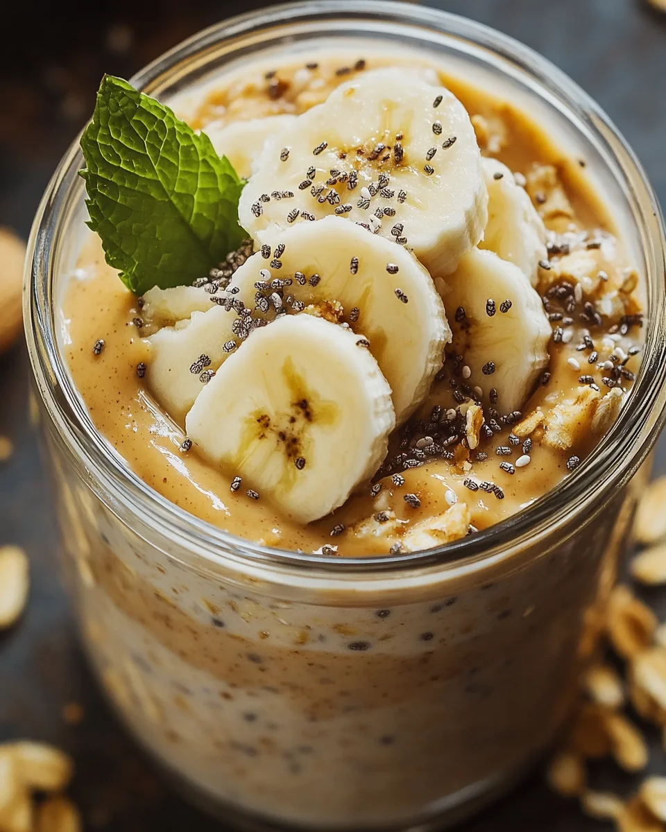 Bananen-Erdnussbutter Overnight Oats