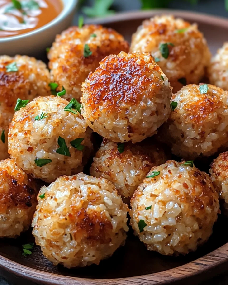Crispy Rice Meatballs from the Air Fryer 19 Crispy
