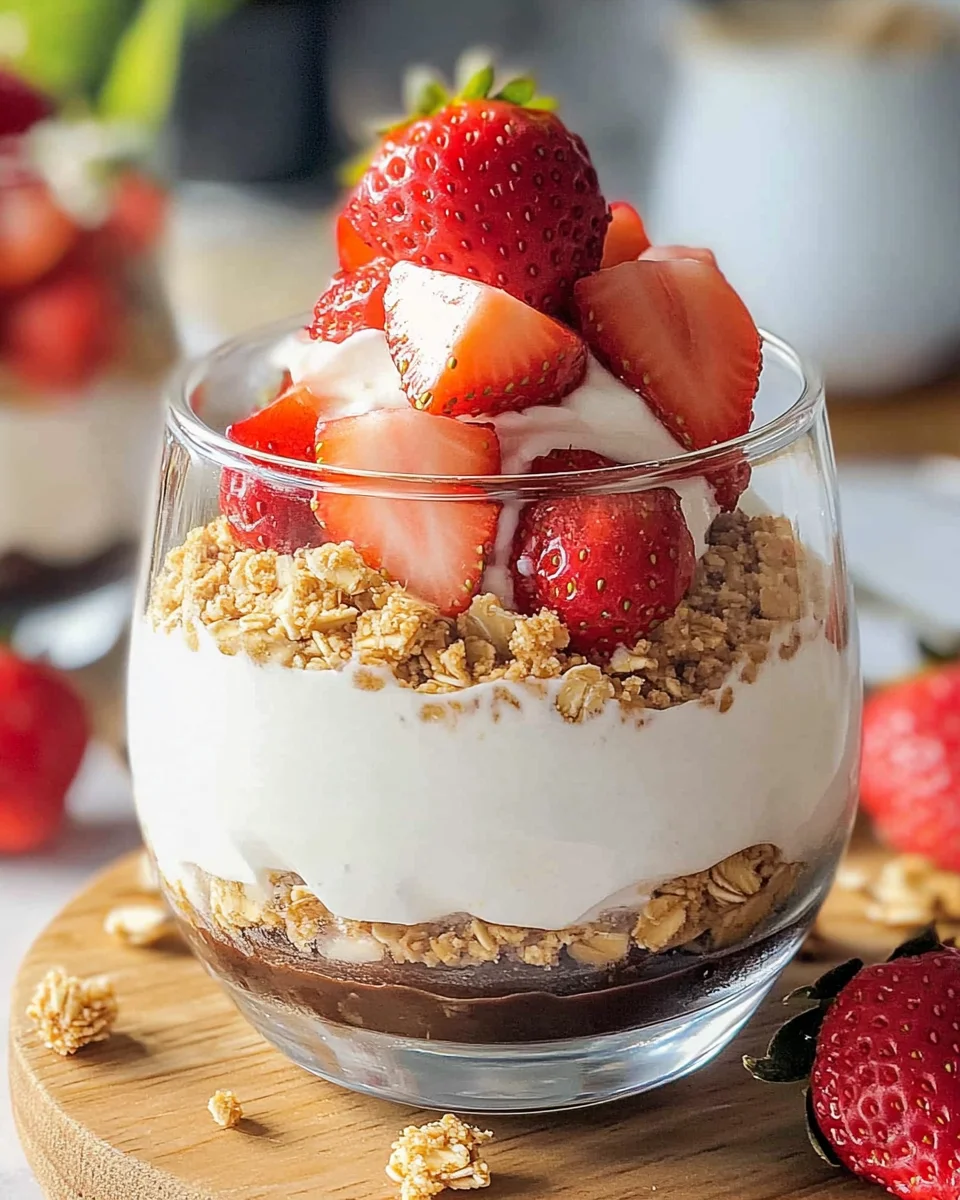 Erdbeer-Dessert im Glas mit Joghurt 15 Erdbeer-Dessert