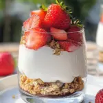 Erdbeer-Dessert im Glas mit Joghurt