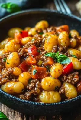 Gnocchi Pfanne mit Hackfleisch und Paprika