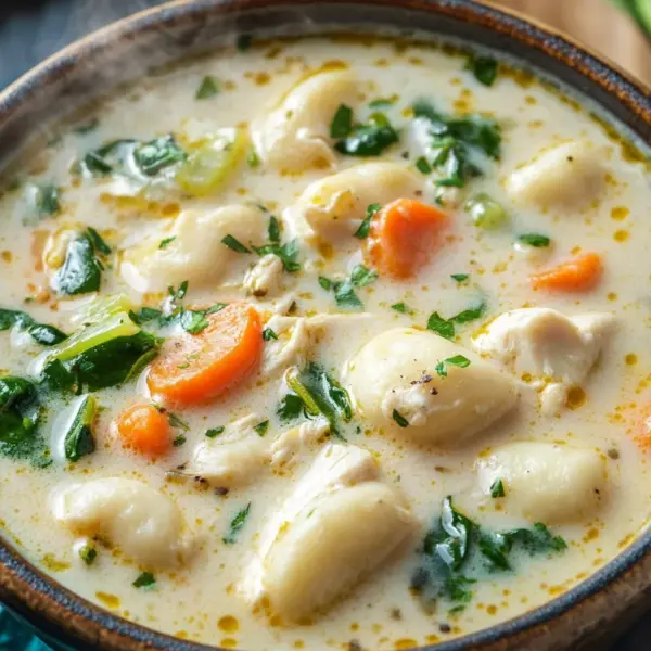 Hähnchen-Gnocchi-Suppe