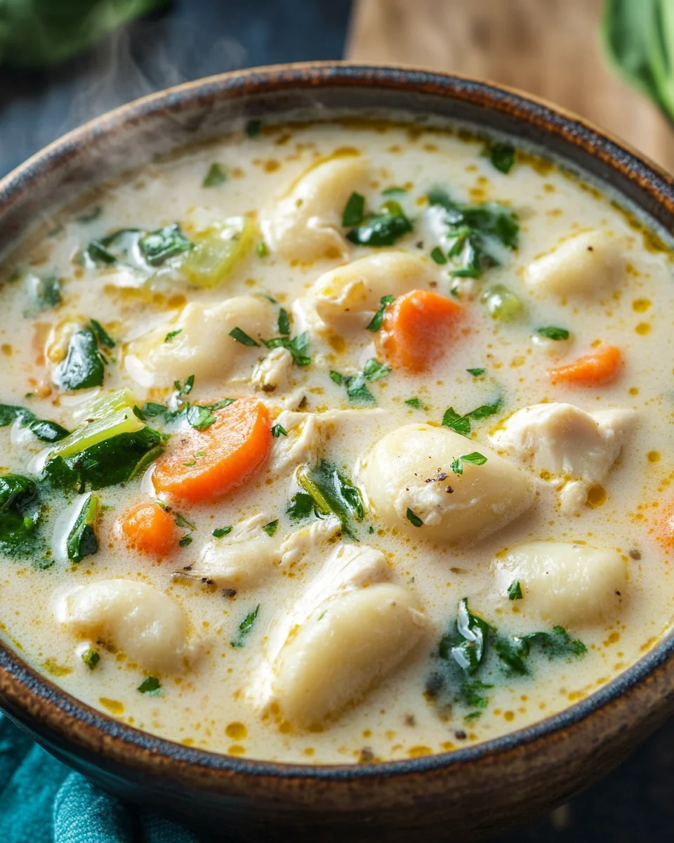 H&auml;hnchen-Gnocchi-Suppe