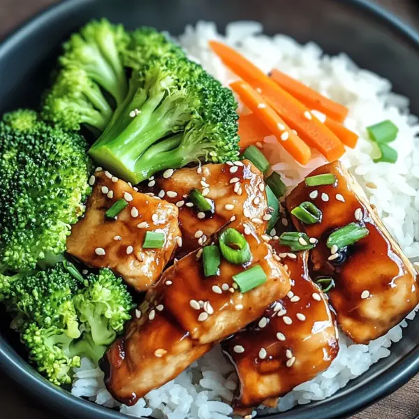 Hähnchen-Teriyaki mit Brokkoli und Reis