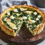 Herzhafte Quiche mit Spinat und Feta