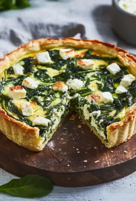 Herzhafte Quiche mit Spinat und Feta