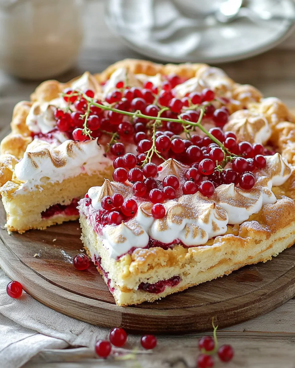 Johannisbeerkuchen mit Baiserhaube 20 Johannisbeerkuchen