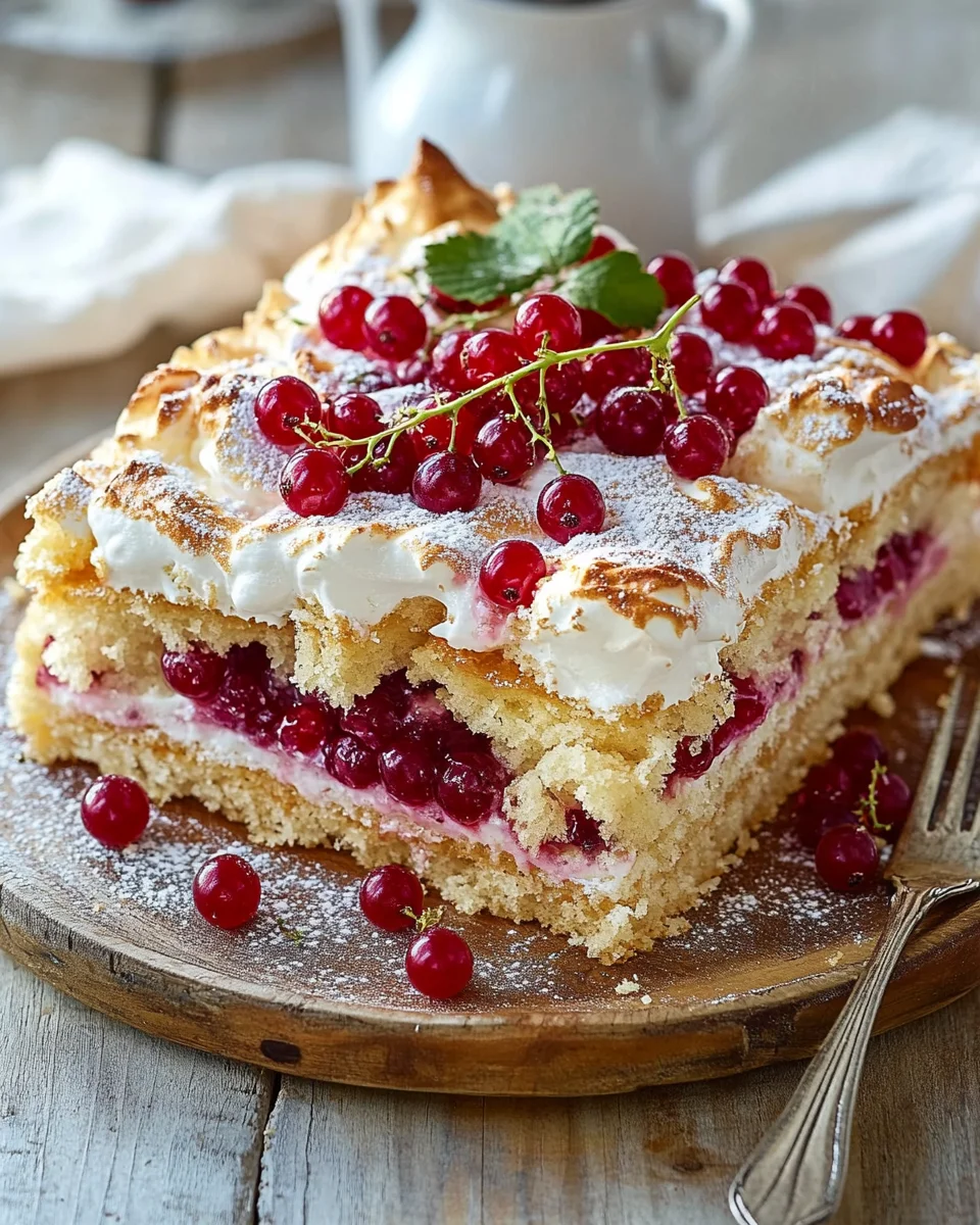Johannisbeerkuchen mit Baiserhaube 22 Johannisbeerkuchen mit Baiserhaube