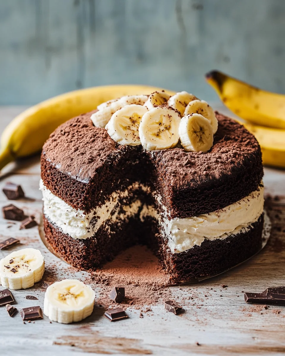 Maulwurfkuchen mit Banane