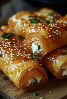 Ofen-gebackene Feta-Rollen mit Chili-Honig