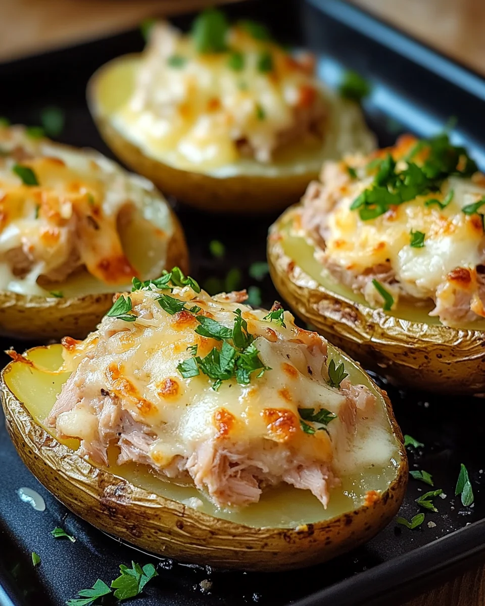 Ofenkartoffeln mit Thunfisch und K&auml;se