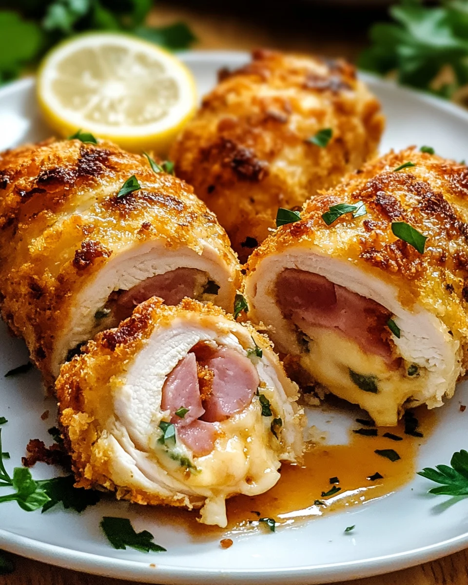 Putenr&ouml;llchen nach Cordon Bleu Art