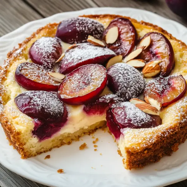 Schneller Zwetschgenkuchen mit Schmandguss