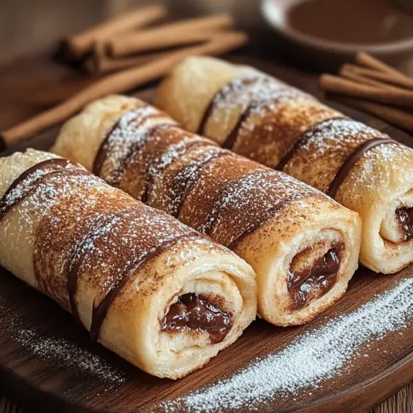 Toast Rolls mit Nutella und Zimt