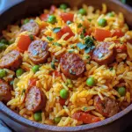 Wurst Reis Pfanne
