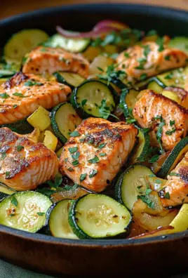 Zucchinipfanne mit Lachs 25 Zucchinipfanne mit Lachs