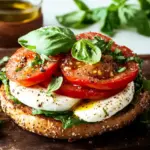 Bagel mit Tomate und Mozzarella