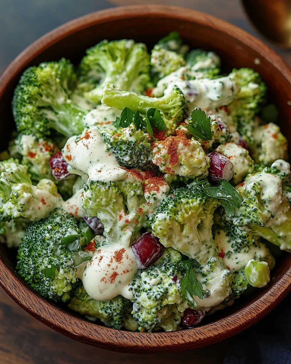 Brokkoli-Salat mit cremiger Sauce