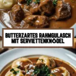 Butterzartes Rahmgulasch mit Serviettenknödel 17 Pinterest Hidden Image