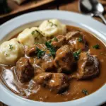 Butterzartes Rahmgulasch mit Serviettenkn&ouml;del