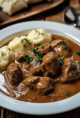 Butterzartes Rahmgulasch mit Serviettenknödel 28 Butterzartes Rahmgulasch mit Serviettenknödel