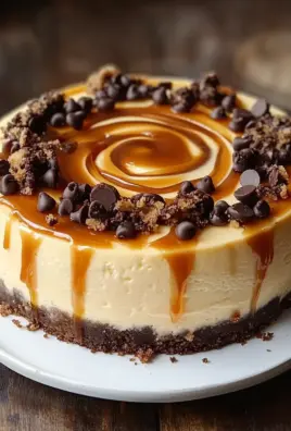 Cookie Dough Cheesecake mit Salted Caramel Swirl