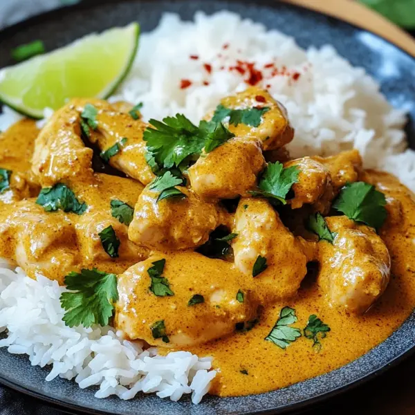 Curry-Geschnetzeltes mit Reis