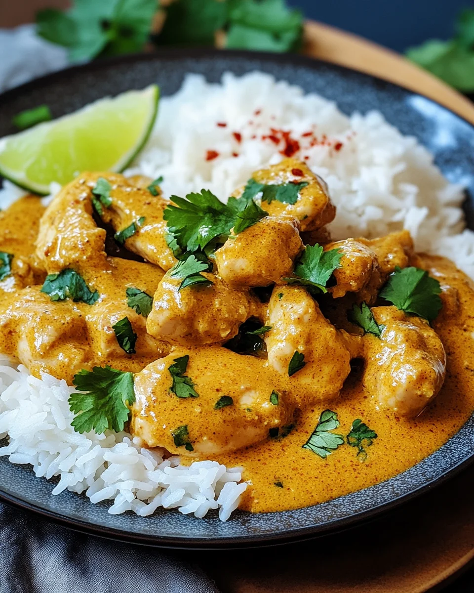 Curry-Geschnetzeltes mit Reis