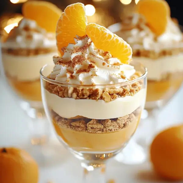 Eierlikör-Mousse mit Spekulatius-Creme und Mandarinen