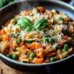 Ein-Topf-Kritharaki mit Gem&uuml;se und Parmesan