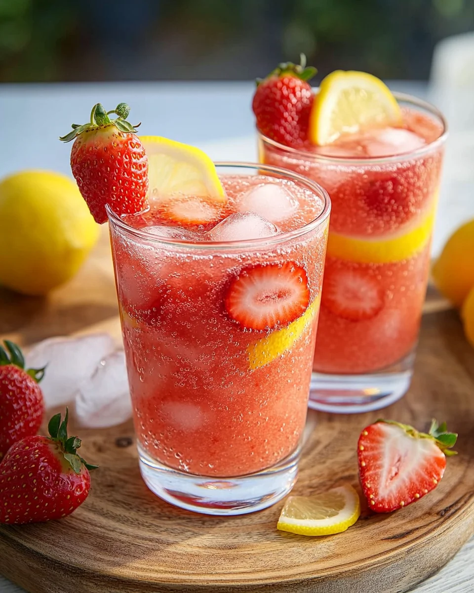 Erdbeer-Zitronen-Limonade selber machen ohne Zucker 15 Erdbeer-Zitronen-Limonade