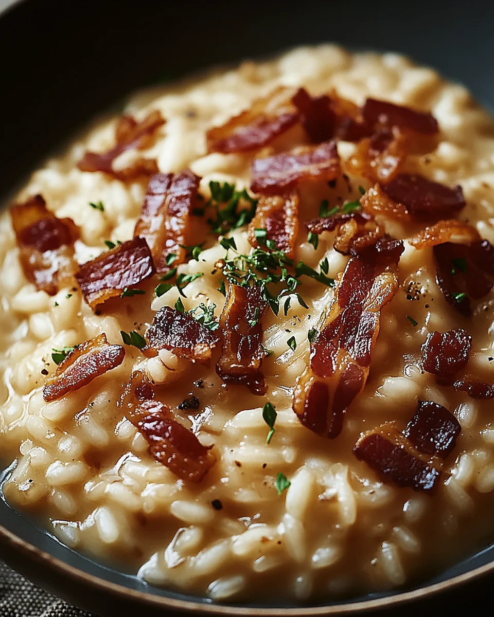 Französisches Zwiebel und Speck Risotto 20 Französisches