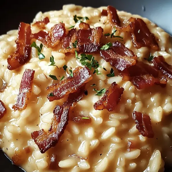Französisches Zwiebel und Speck Risotto