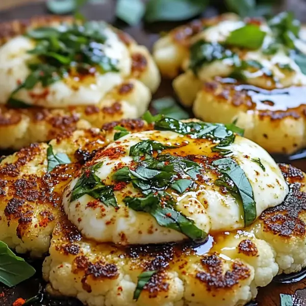 Gebackene Mozzarella-Blumenkohlsteaks