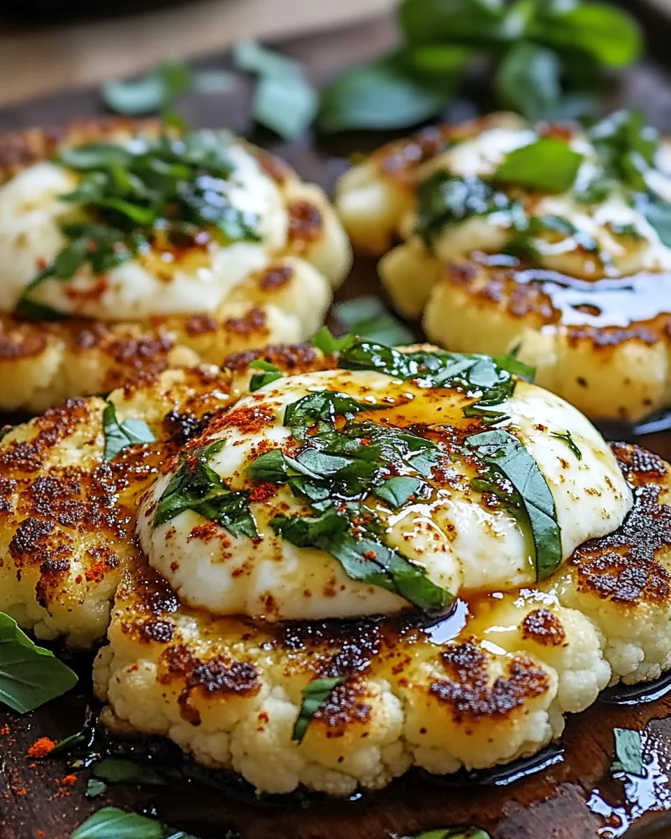 Gebackene Mozzarella-Blumenkohlsteaks