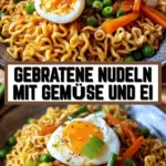 Gebratene Nudeln mit Gemüse und Ei 24 Pinterest Hidden Image
