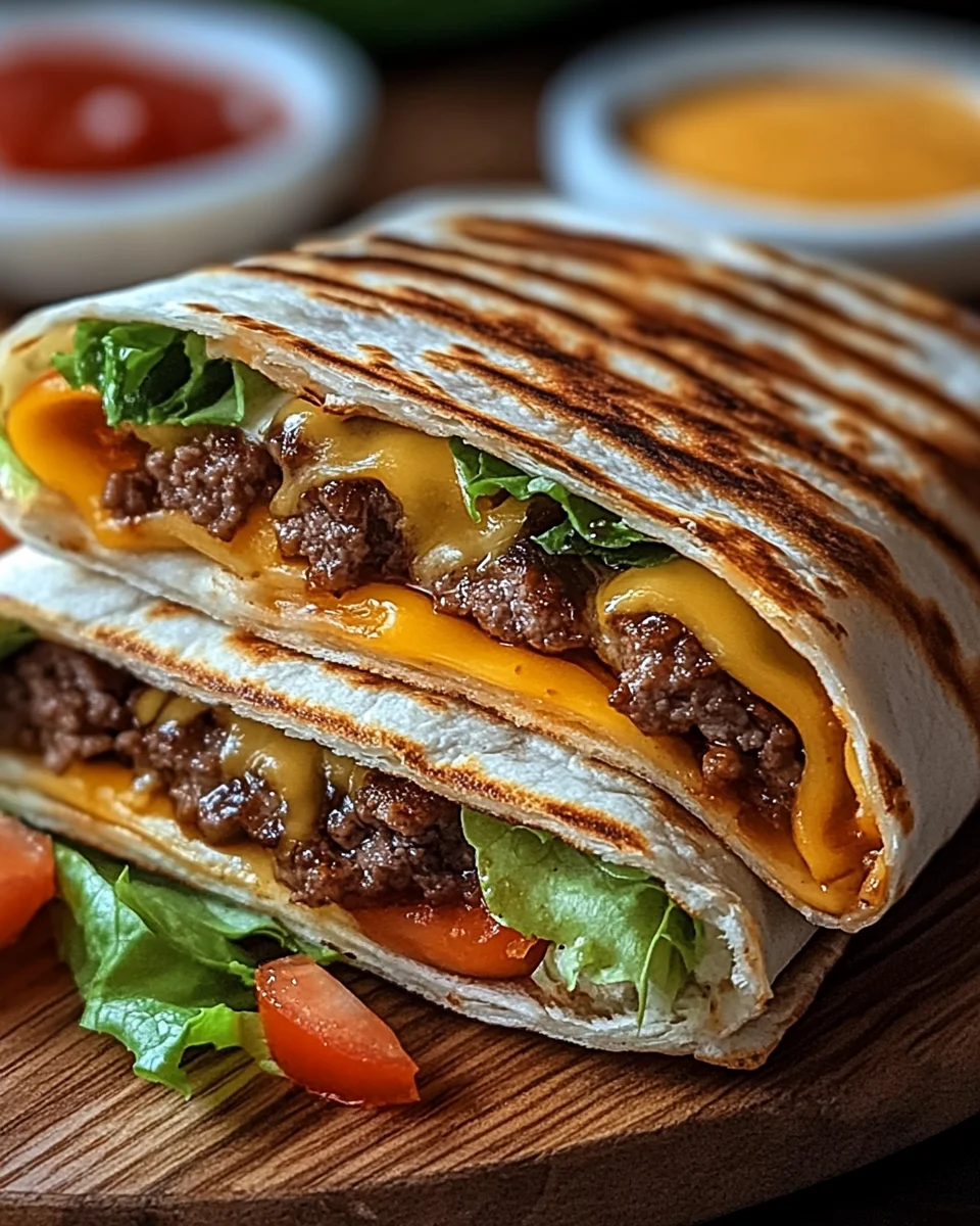 Gegrillte Cheeseburger-Wraps 23 Gegrillte