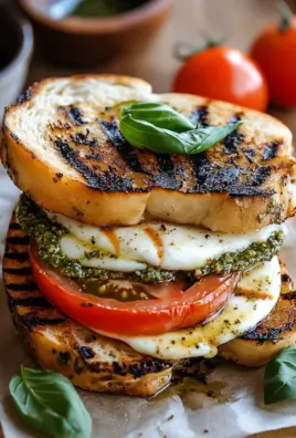 Gegrilltes Mozzarella-Sandwich