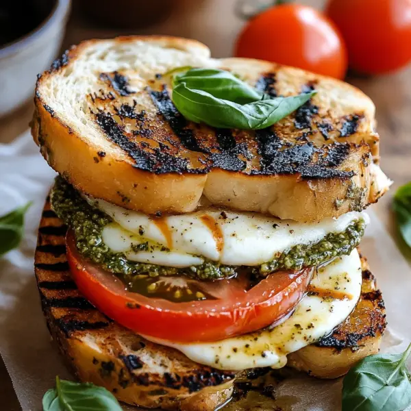 Gegrilltes Mozzarella-Sandwich