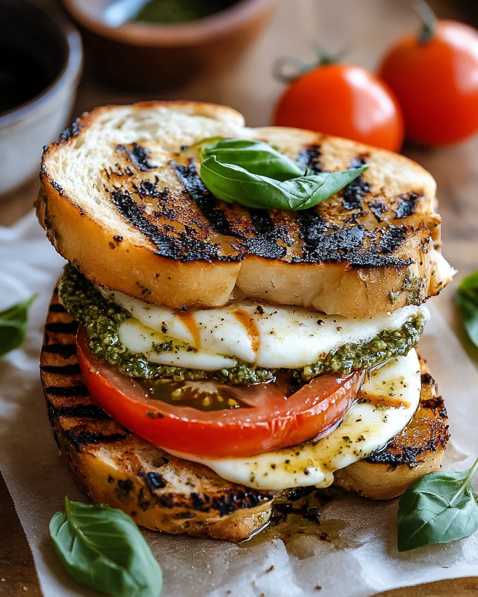 Gegrilltes Mozzarella-Sandwich