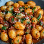 Gnocchi mit Chorizo und cremiger Harissa-Sauce