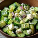 Gurken-Avocado-Salat mit Feta