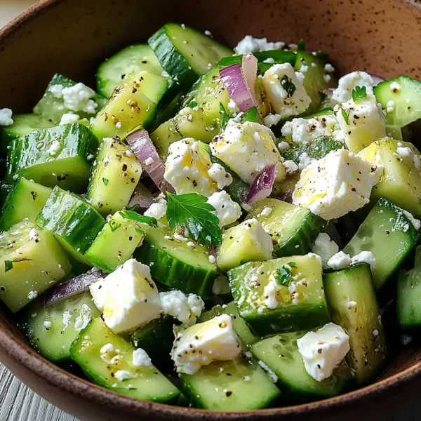 Gurken-Avocado-Salat mit Feta