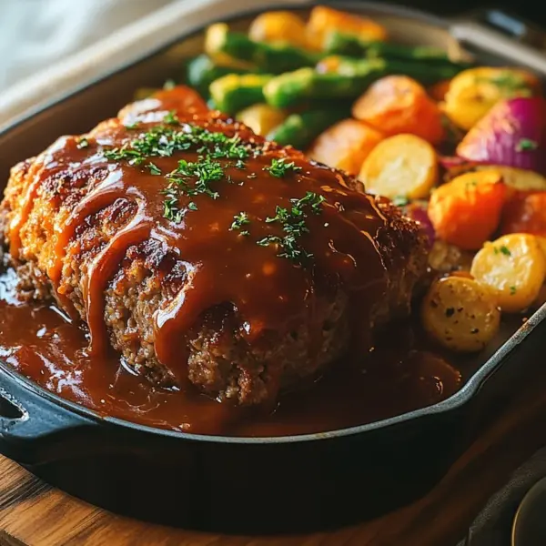 Hackbraten aus dem Backofen