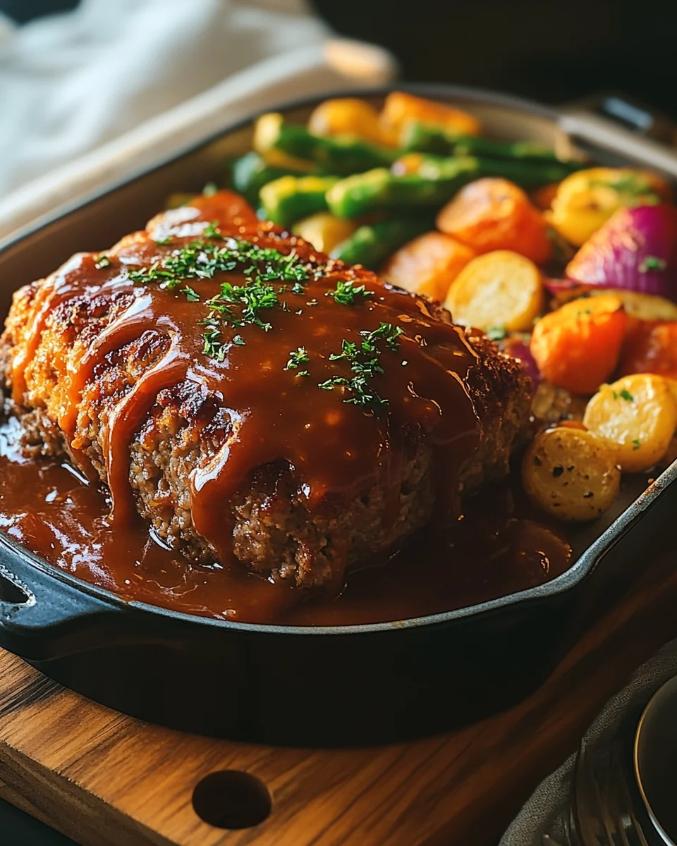 Hackbraten aus dem Backofen