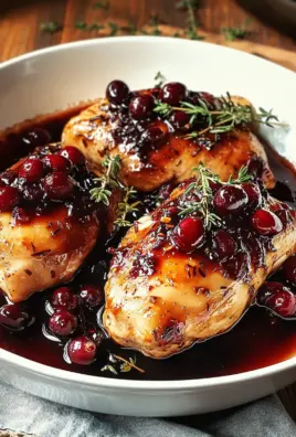 Hähnchen mit Preiselbeer-Balsamico-Glasur