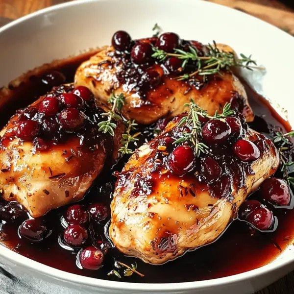 Hähnchen mit Preiselbeer-Balsamico-Glasur