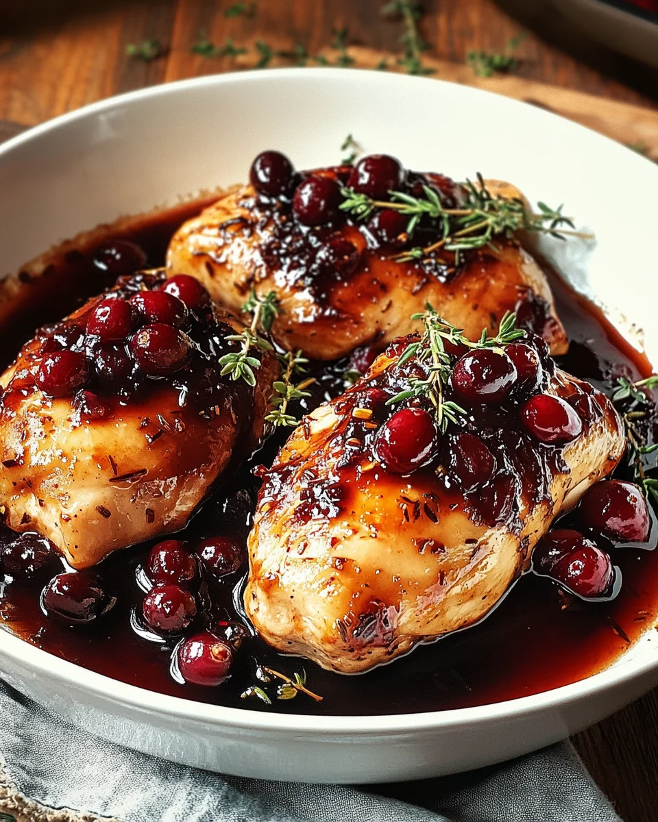 H&auml;hnchen mit Preiselbeer-Balsamico-Glasur
