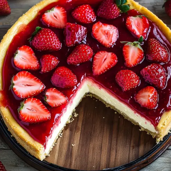 Käsekuchen mit Erdbeeren